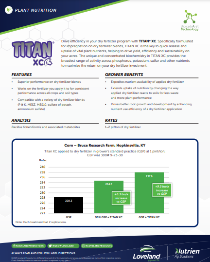 Titan XC Corn Soybean Bruce Research Farm